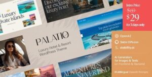 Palatio 1.12.0 – Luxury Hotel & Resort WordPress Theme